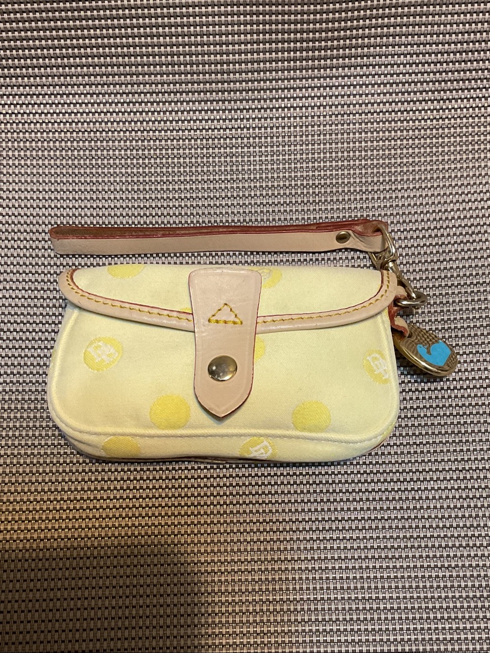 Dooney & Bourke Yellow Polka Dot Wristlet